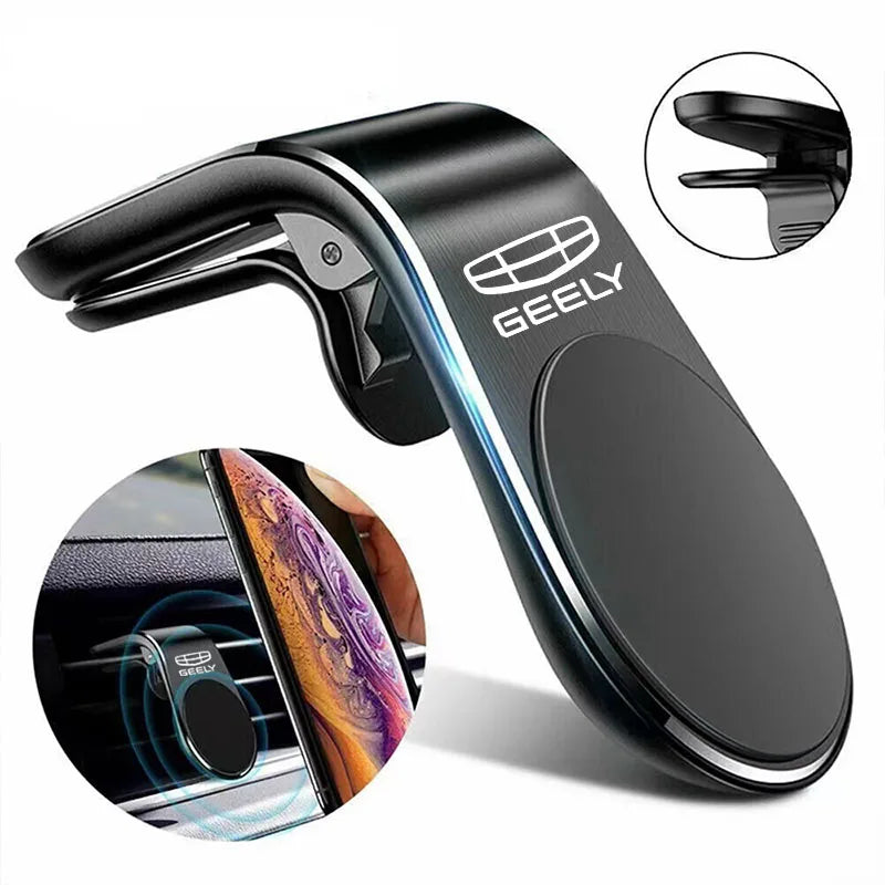 Magnetic Phone Holder Portable L Shaped For Geely geometry C Emgrand Gc6 Gx3 Ec7 Atlas Coolray Cross NL3 X6 GS car Accessories