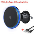 Magnetic Car Wireless Charger RGB For iPhone12 13 14 15 16 17 Pro Max Macsafe Car Phone Holder Stand Mount Fast Charging Station