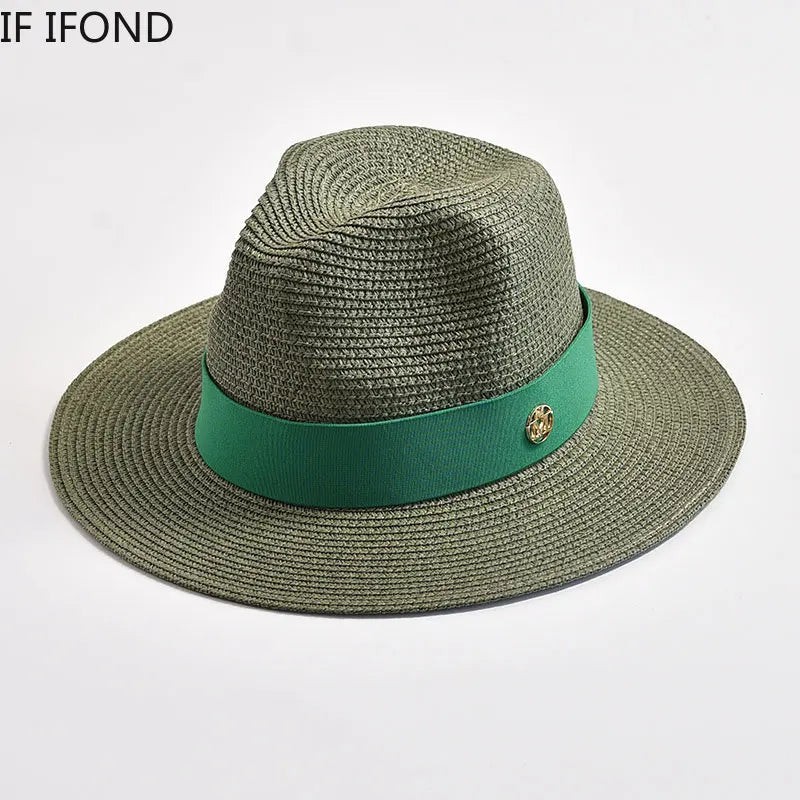 Panama Straw Sun Hat | Elegant Beach & Travel Jazz Hat