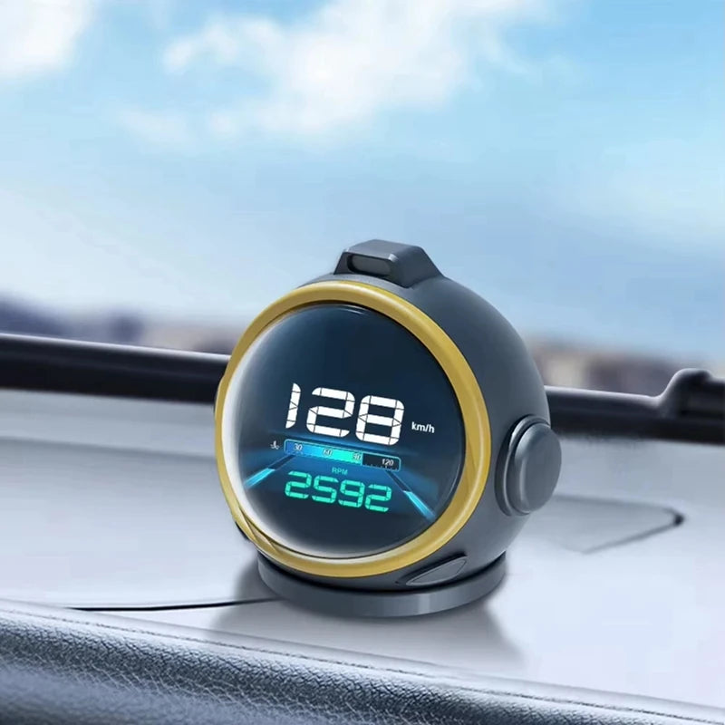 Car Head Up Display Smart GPS HUD -Oriented Robot Design Digital Speedometer Gesture Recognition USB Plug for Car-TCES
