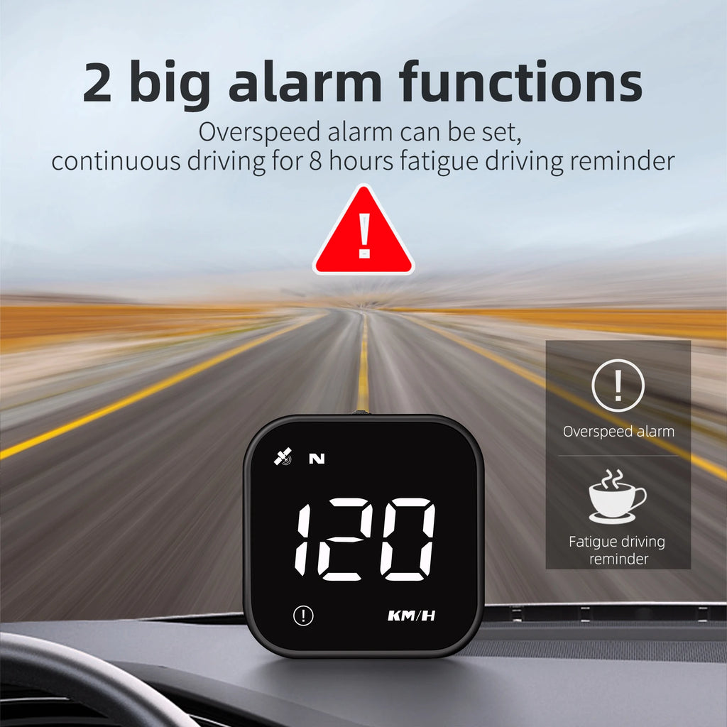 Car GPS Head Up Display LED Smart Digital Speedometer Vehicle Speed G4S HUD Car Accessories for All Car With Overspeed Alarm