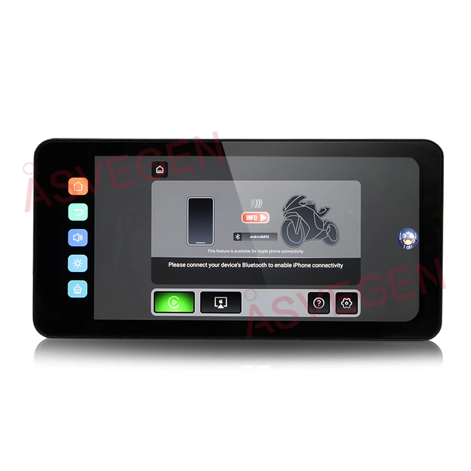Motorcycle Smart Car Machine Car DVD Player GPS Navigation Auto Wireless Carplay Android 12 Universal