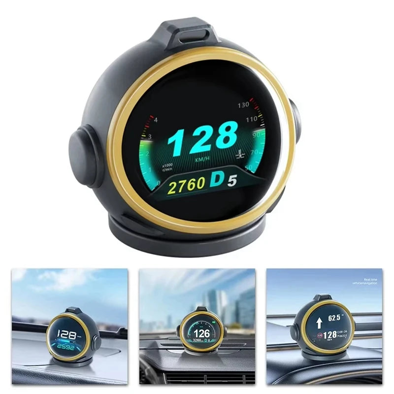 Car Head Up Display Smart GPS HUD -Oriented Robot Design Digital Speedometer Gesture Recognition USB Plug for Car-TCES