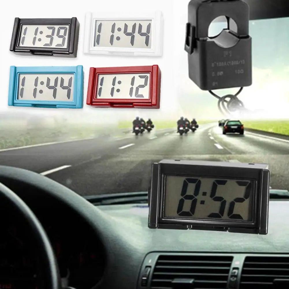 Car Electronic Clock Self-adhesive Mini Digital Clock Truck Clock Clock Screen Multifunctional Car Dashboard Large Dashboar G3Y7