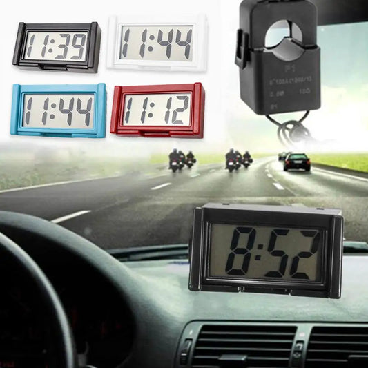 Car Electronic Clock Self-adhesive Mini Digital Clock Truck Clock Clock Screen Multifunctional Car Dashboard Large Dashboar G3Y7