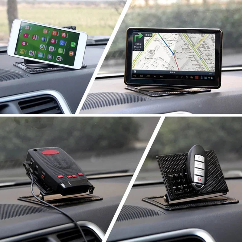 Car Phone Holder Anti-Slip Pad Ornament Silicone 360 Rotating Auto Dashboard Adjustable Angle GPS Navigation Mat Car Accessories