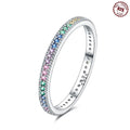 925 Sterling Silver Zircon Double Ring | Women's Fine Jewelry