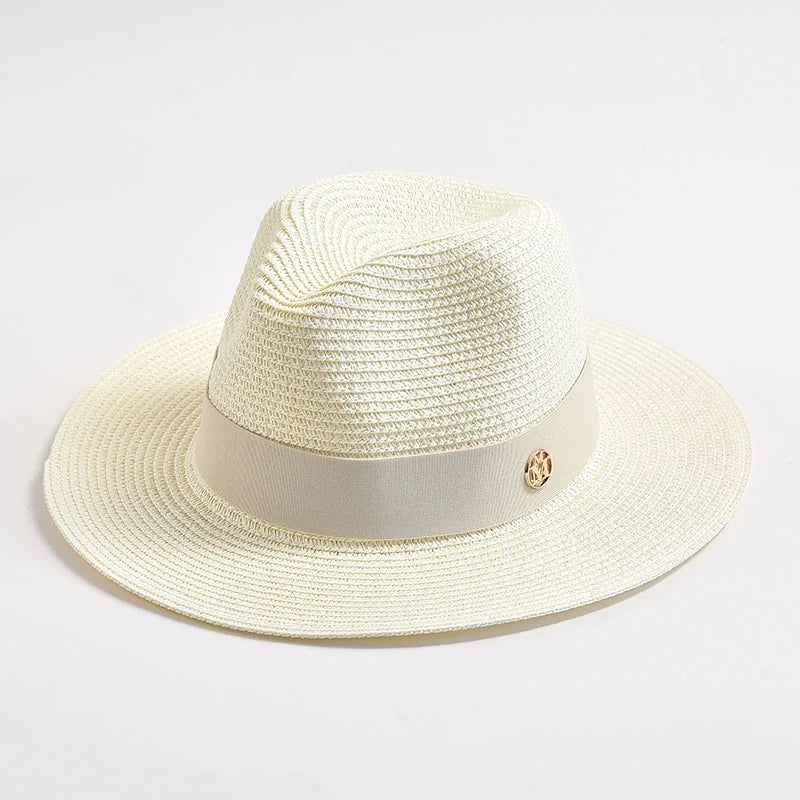 Panama Straw Sun Hat | Elegant Beach & Travel Jazz Hat