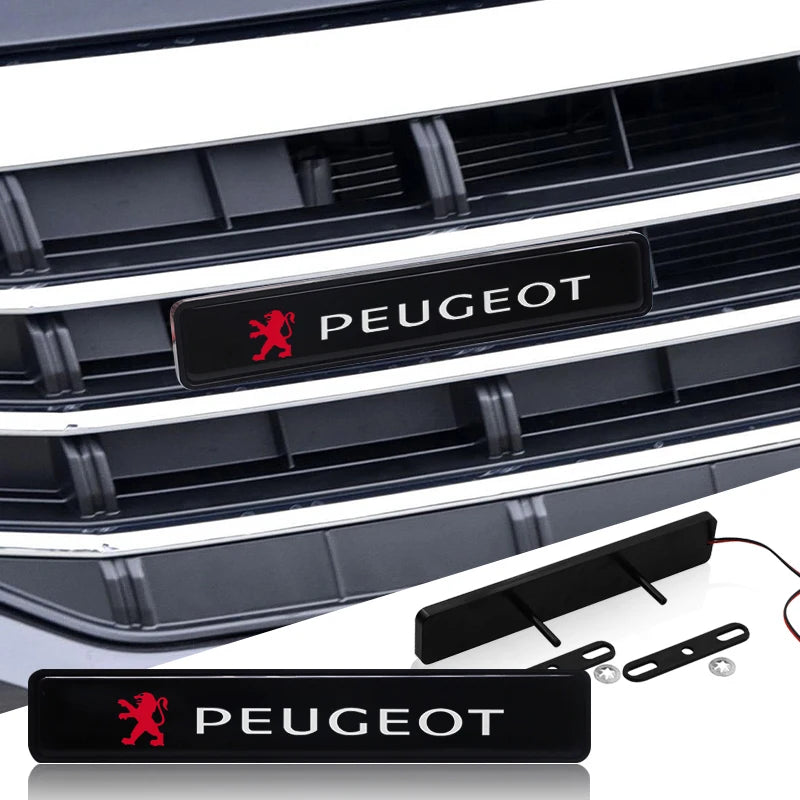 Car Electronics Car LED Front Hood Grille Badge Decorative Light For Peugeot 308 408 508 208 3008 2008 206 207 307 Car Gadgets